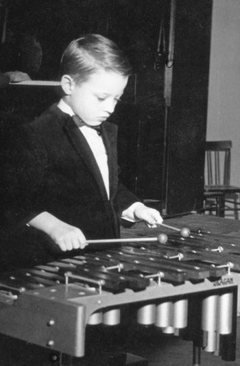 TC age 5 years Tom C 1st public xylophone performance, 4/2/1954, Puyallup, WA
