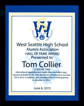 West Seattle High School Hall Of Fame Award
