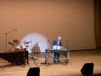 performing solo vibraphone @Himi Civic Auditorium, Jimi, Japan; 1/10/05
