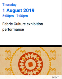 Fabric Culture exhibition performance