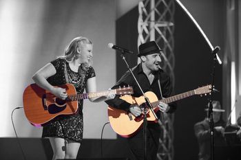 Kate and Corey play at the Ryman Auditorium in Nashville, Tennessee for the 2013 Texaco Country Showdown National Finals, hosted by Jewel