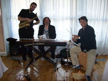 Trio,Rubens Salles,Luiz Claudio and Jon de Lucia at Battery Gardens NYC

