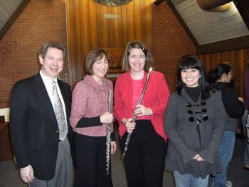 With Emily Butterfield, Sam Magrill, and Univ. of Central OK Flute Studio, March 2009
