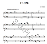 Home -  by Jeff Kinder Solo Piano Sheet Music