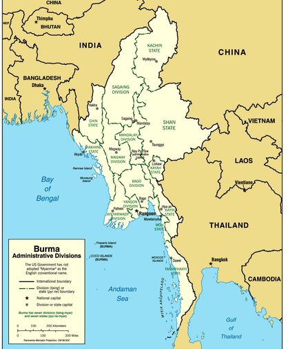 CIA MAP OF BURMA