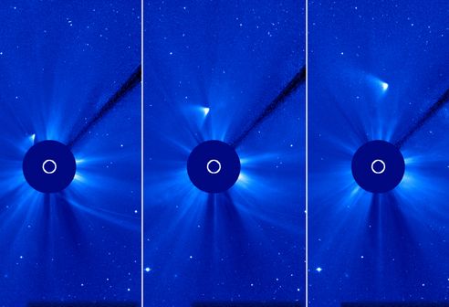Tri-image Comet ISON