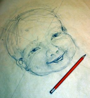 Jesus_Christ_head_at_Birth_pencil_SKETCH_by_Irene_Baron