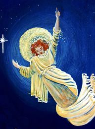 IRENE-BARON-ANGEL-ART:-SEGMENT-OF-CHRISTMAS-ANGEL-ICON-PAINTING