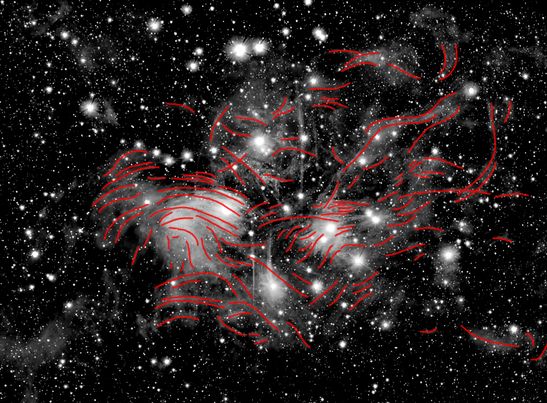 Nebulae flow lines