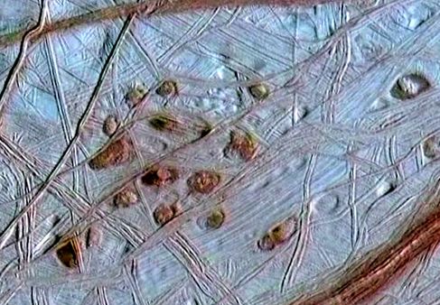 Erupted material on Europa