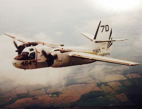 USN S-2 Tracker during an aerial photography flight out of Akron