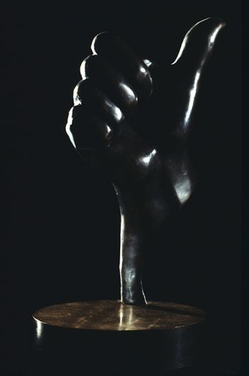 Thumbs Up Bronze Sculpture

