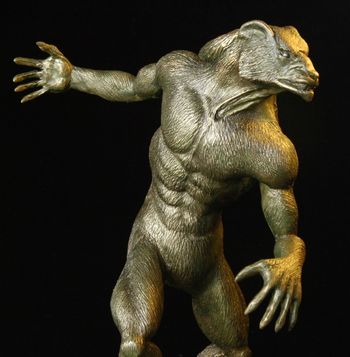 The Protector - Wolfman - 003 Bronze Sculpture
