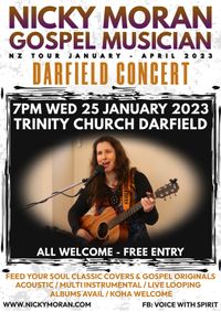 Darfield concert with Gospel Musician Nicky Moran at Trinity Church, Canterbury
