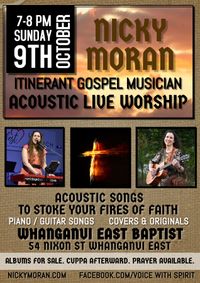 Live acoustic Gospel music: Worship with Nicky Moran