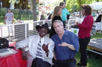 With the late blues piano legend, Pinetop Perkins
