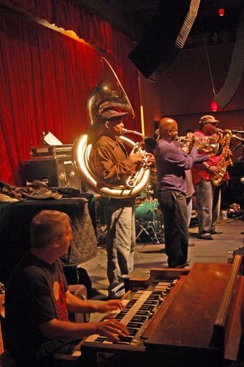 Playing with the oh-so-funky Dirty Dozen Brass Band
