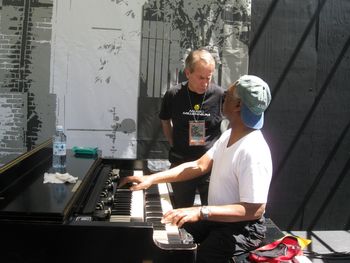 Louis and Booker T Jones checking out "Belinda the B-3" @ the '12 WBF
