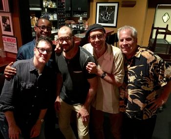 L to R: Dan Faehnle, Chris Brown, Jay Collins, Dan Balmer, & me We had some very special guests sit in at JM's on Thursday, 8-15-16
