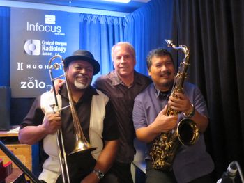 Renato Caranto hit it off with Bay Area trombonist Danny Armstrong at JAO Back in the day, Louis & Danny worked together with Bay Area standouts Marvin Holmes and Jules Broussard
