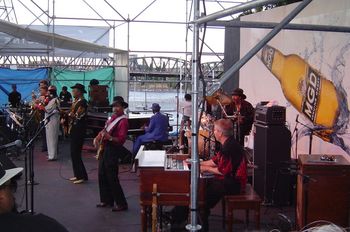 Playing with the late Phillip Walker's band at the Waterfront Blues Fest
