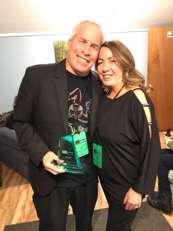 With my wife & manager, Tracy Turner-Pain, @ my Oregon Music Hall of Fame induction I thanked Tracy first, foremost, and longest, because I would not have been inducted without her tireless support
