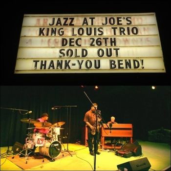 Jazz at Joe's, 12-26-15 My trio, featuring Renato Caranto, sax; and Edwin Coleman III, drums, really enjoyed playing for a warm Bend audience
