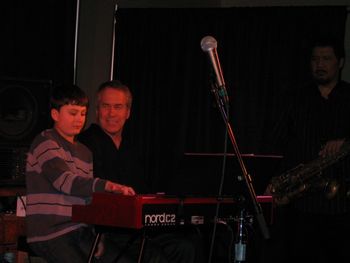 Young Laz Glickman sitting in with the Mel Brown B-3 Organ Group @ the Oxford Hotel, Bend, OR
