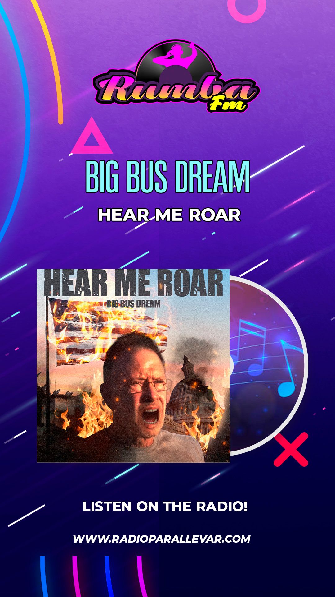 Hear Me Roar as heard on Rumba FM - the broadcast is featured