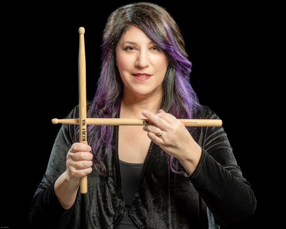 2021 Marching Drum Sticks/Rene w/purple hair.