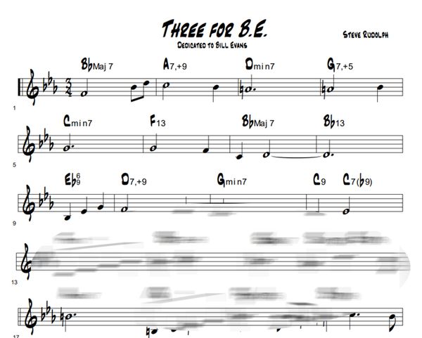 Three For B. E. - lead sheet