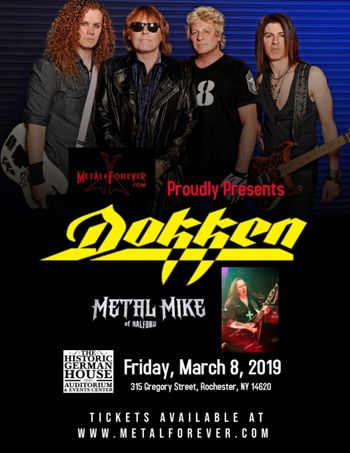 Dokken & Metal Mike In Rochester, NY
