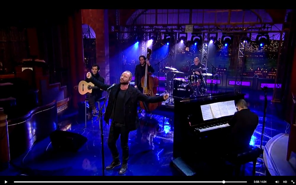 With Sting on David Letterman