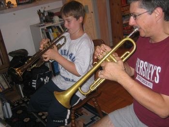 Bill & Miles Practicing
