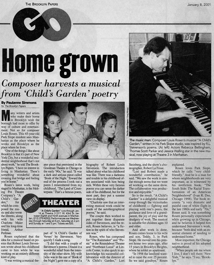 Louis Rosen - A CHILD'S GARDEN - Press