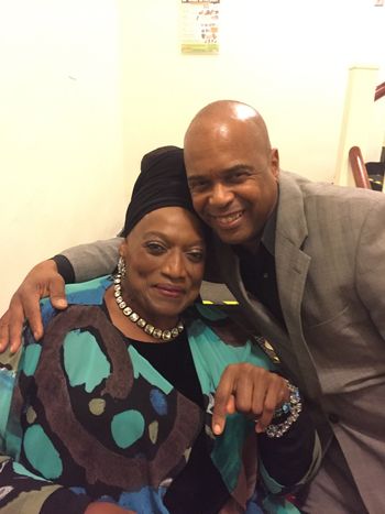 Kenny with his cousin, classical singer Jessye Norman backstage after a recent concert at Emory University in Atlanta (November 2016)
