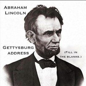 Free pdf included. Abraham Lincoln's Gettysburg Address mp3 - $1.00