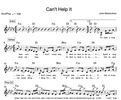 Can't Help It official sheet music