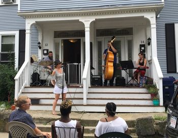 J.P. Porchfest 2017 With Molly Flannery on piano, Mike Ball on bass and Jim Johanson on drums

