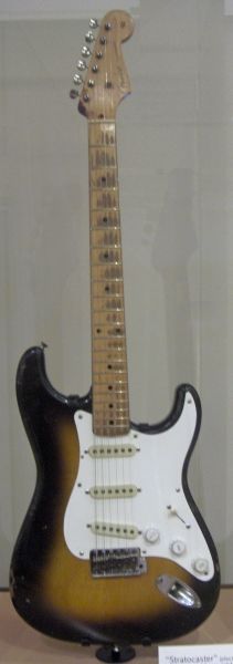 1956 Fender Stratocaster owned by Eric Clapton. Nicknamed "Brownie".

