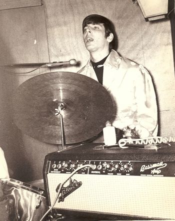David Fox (1966) playing drums in The Rock Collection, Futura Bar, State College, PA
