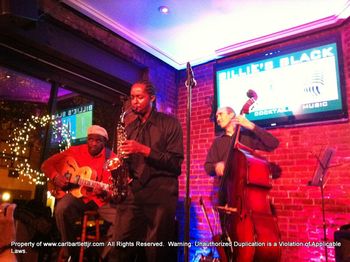 The Carl Bartlett, Jr. Trio swinging hard @ Billie's Black, in Harlem.  5/24/14
