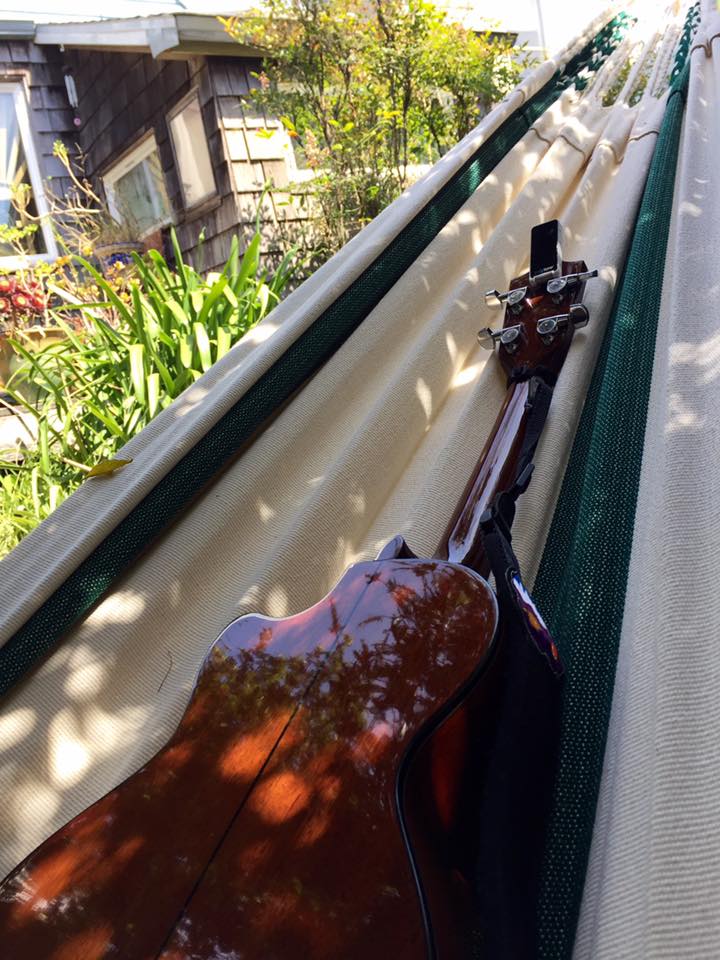 tenor ukulele in hammock