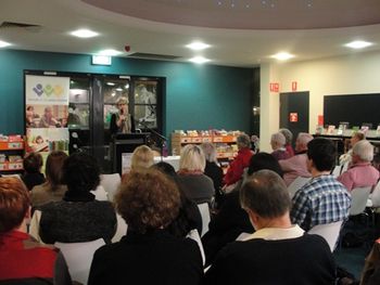 Robin speaks at Unley Library, Adelaide
