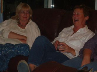 Kathy and Sue laughing
