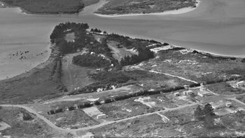 1960-62  Ruakaka camping ground.... you wil notice that there was only one access road down to the beach then...but there's that shop on the right that is still there today 50+ years later....
