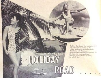 'ad' in the Northland Photo news 1966... I think it would be a rare day when they had waves at Judges Bay..i think its near Mission Bay (Auckland) isn't it!!!.....still...its awesome to see them seeing surfing as a fun pleasure activity...
