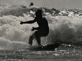 Pataua...summer of 1970 Mike Cooney messing around on a sea-breezy Pataua wave ....loved those summer days on the bar...
