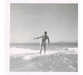 1960 Terry Knew Terry a very capable surfer back then with that nice smooth goofy-foot style
