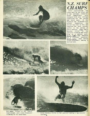 Gisborne surfers hit New Plymouth ..1969
